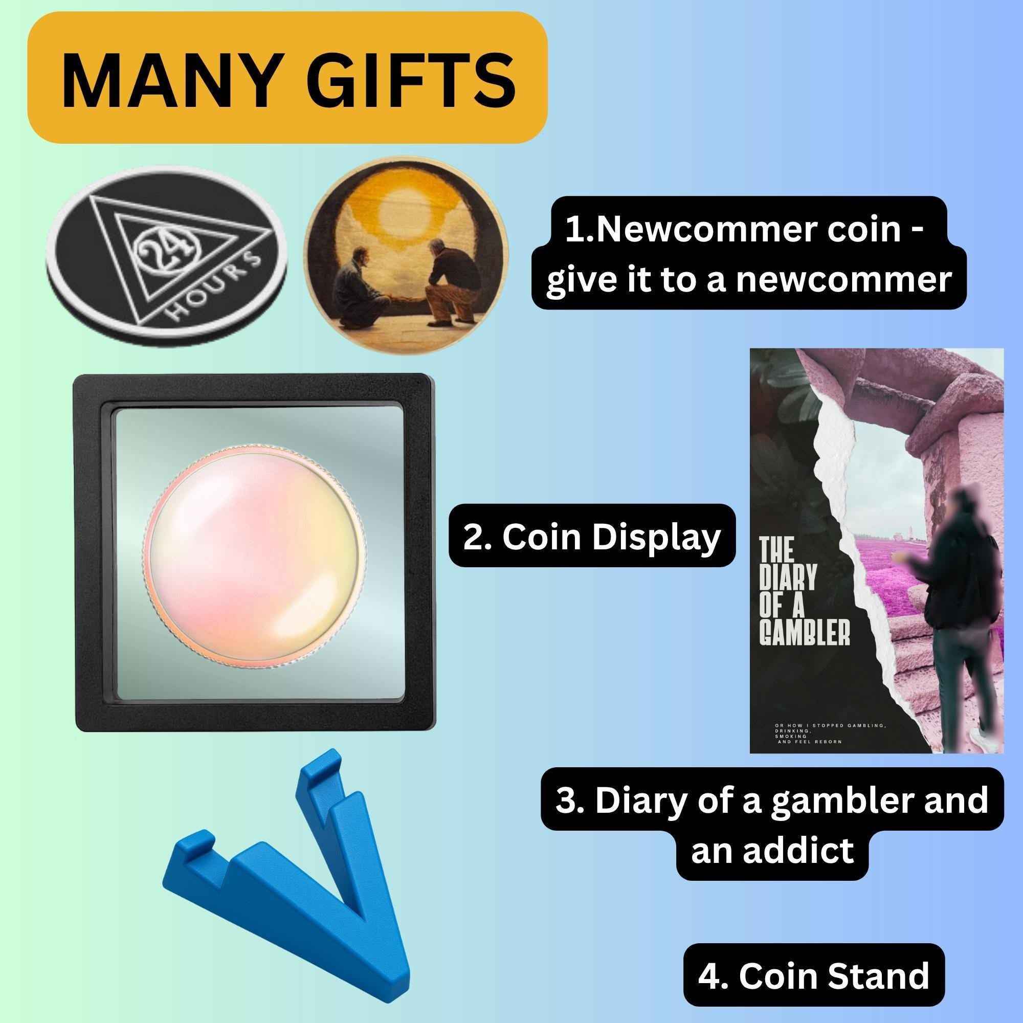 Rainbow Sobriety Coin – Screaming Skull, Personalized Clean Date