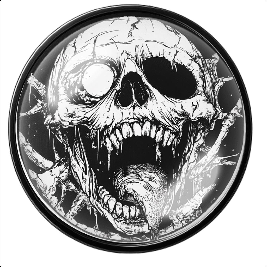 Black Sobriety Coin: Skulls & Demons, AA Medallion Recovery Gift