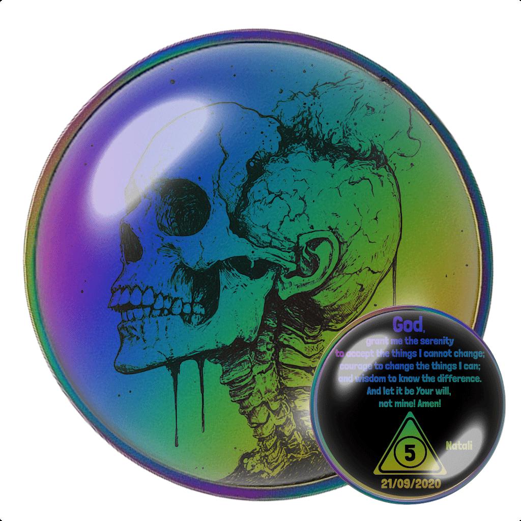 Rainbow Sobriety Medallion – AA/NA Recovery Gift, Alcoholics Anonymous Coin