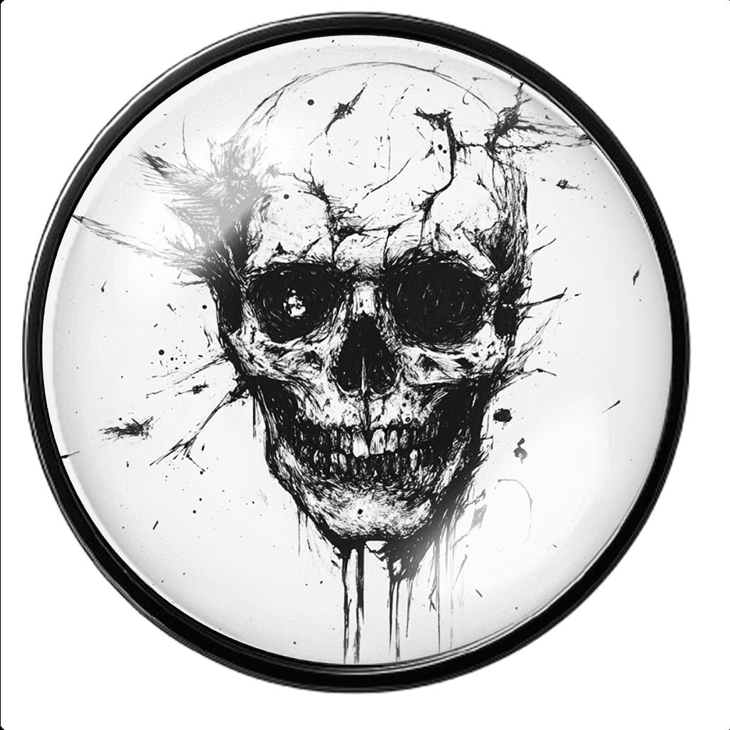 Black Sobriety Coin – Skull AA Medallion, Recovery Gift