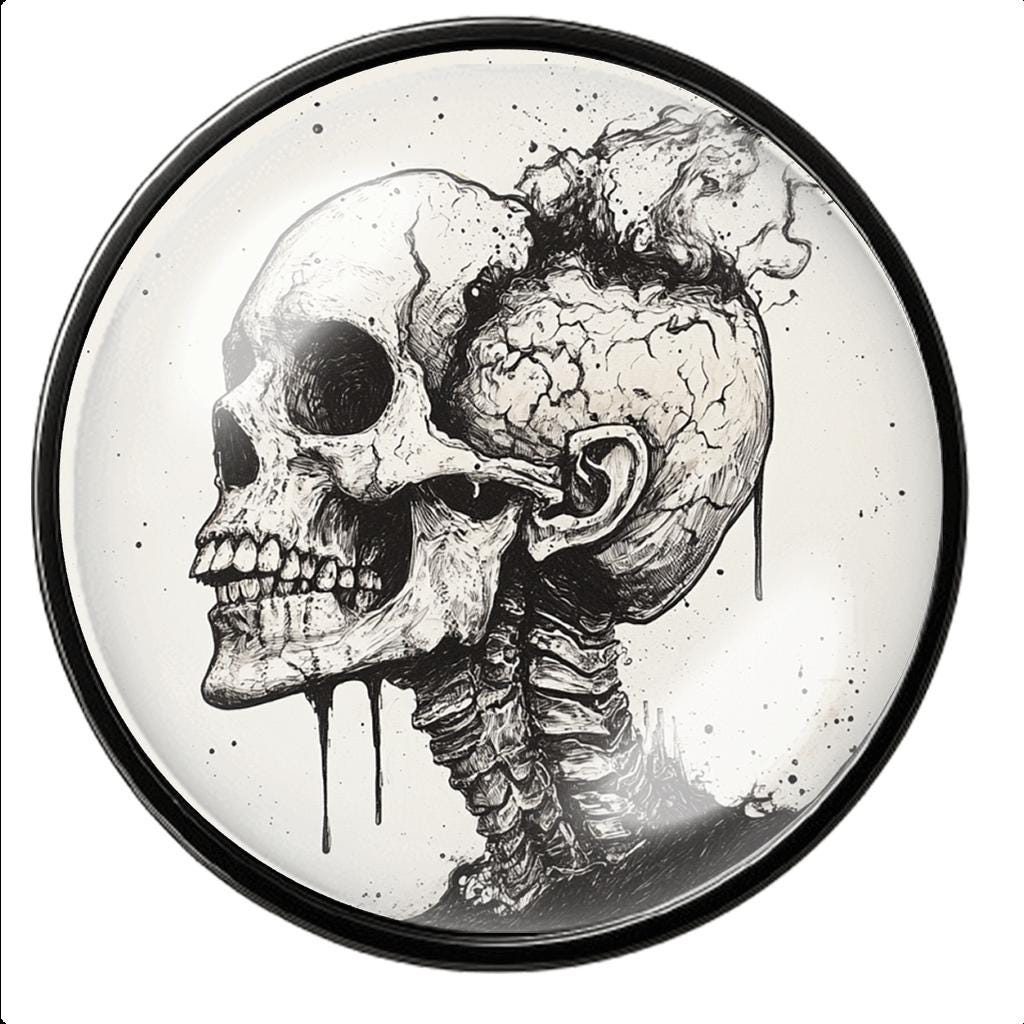 Skull Black Sobriety Coin – Alcoholics Anonymous Medallion, Recovery Gift