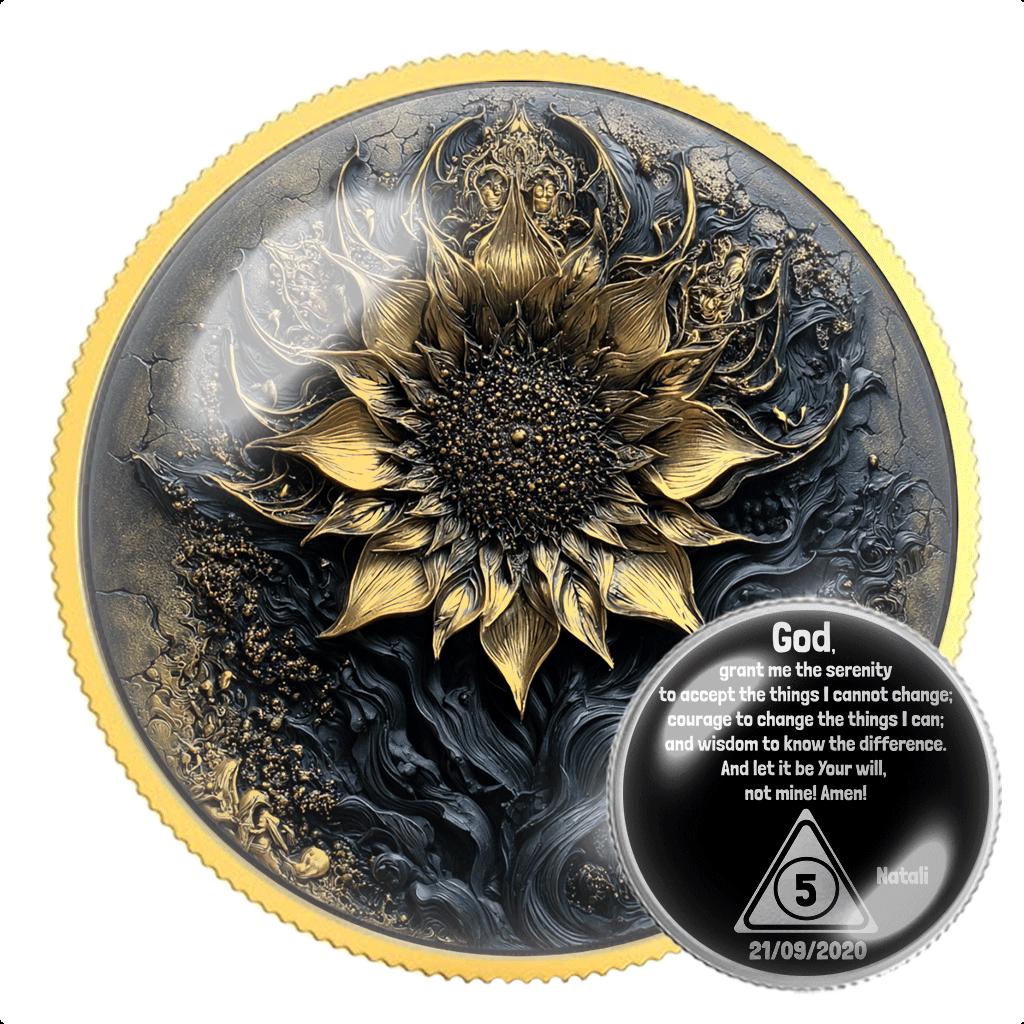 BestSeller Personalized Tree of Life Sobriety Coin: AA NA Recovery Gift with Serenity Prayer