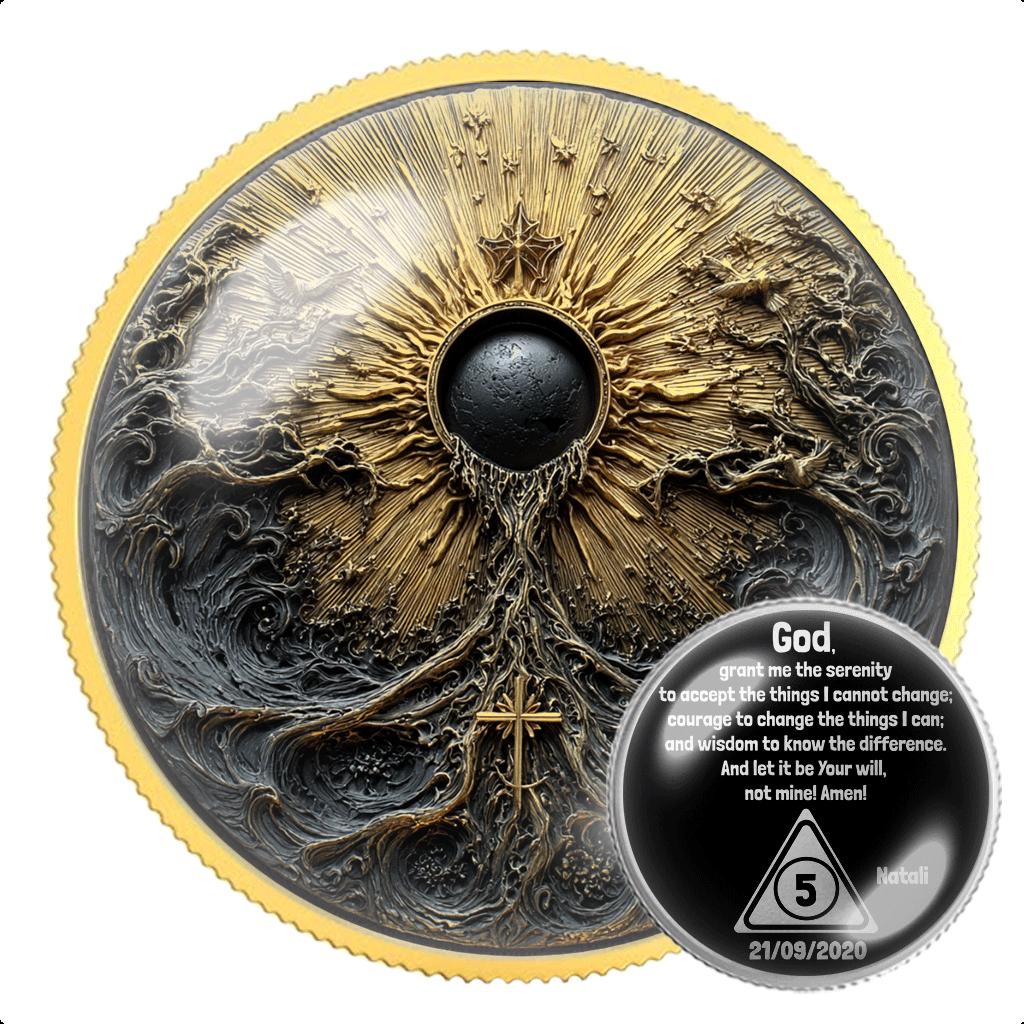 BestSeller Tree of Life Sobriety Coin: Personalized AA NA Recovery Gift