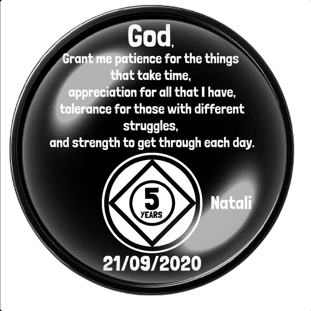 Skull Black Sobriety Coin – Alcoholics Anonymous Medallion, Recovery Gift